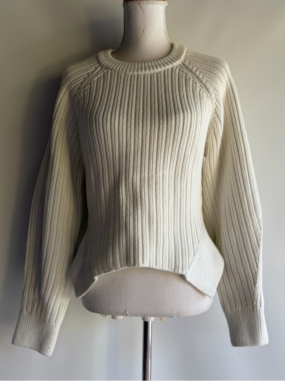 Modern Citizen Organic Cotton Peplum Waist Sweater - sz L